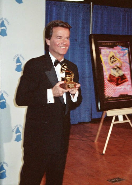 Dick Clark at the 1990 the Grammy Awards