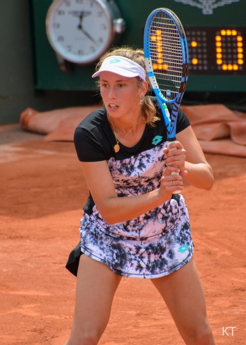 Elise Mertens as seen in picture taken during the 2nd round of match against Heather Watson on day 5 of the Roland Garros 2018