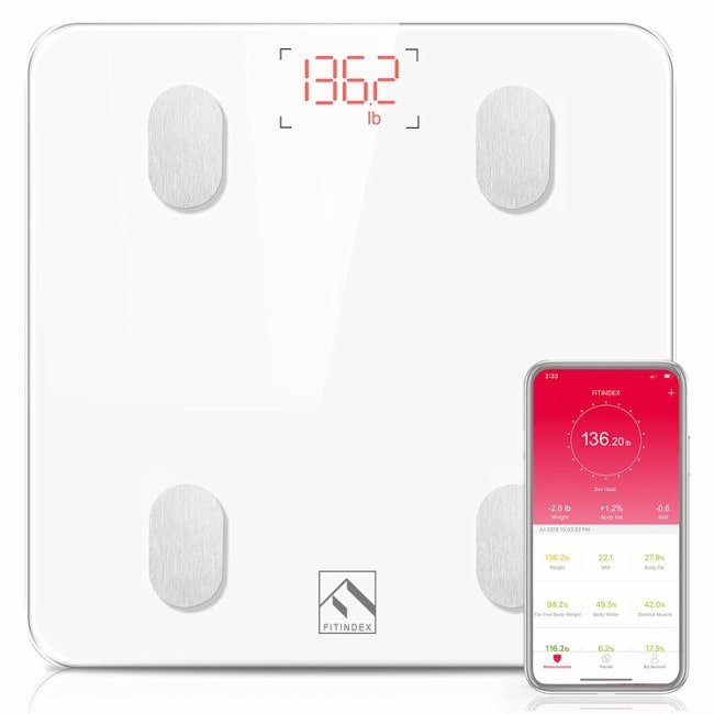 FitIndex Smart Wireless Digital Bathroom Weight Scale