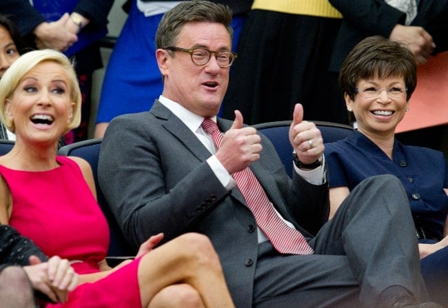 From Left to Right - Mika Brzezinski, Joe Scarborough, and Valerie Jarrett as seen at White House Forum on Women and the Economy in April 2012