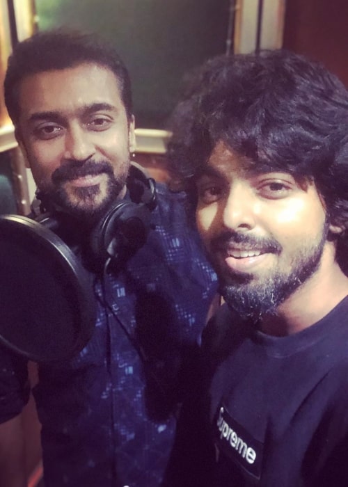 G. V. Prakash Kumar along with Suriya as seen in an instagram selfie 2019