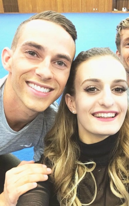 Gabriella Papadakis and Adam Rippon in a selfie as seen in December 2017