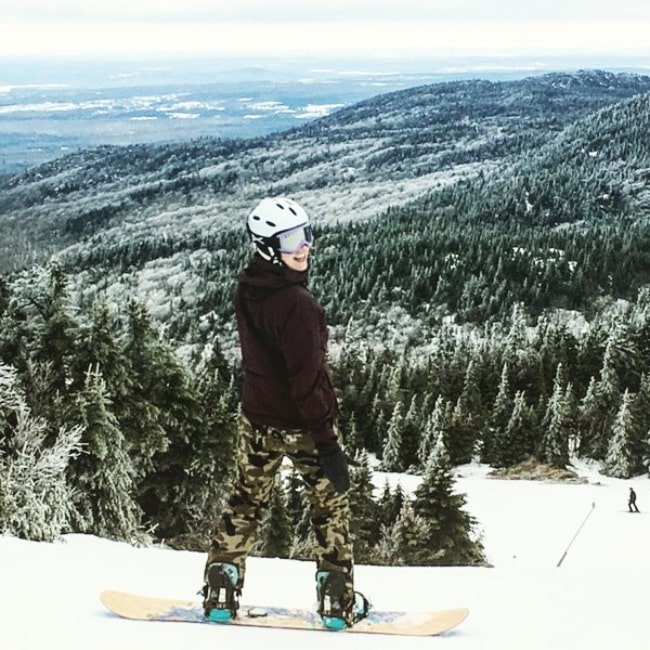 Gina Philips as seen in a picture while enjoying her time skiing in Mont Orford, Quebec, Canada