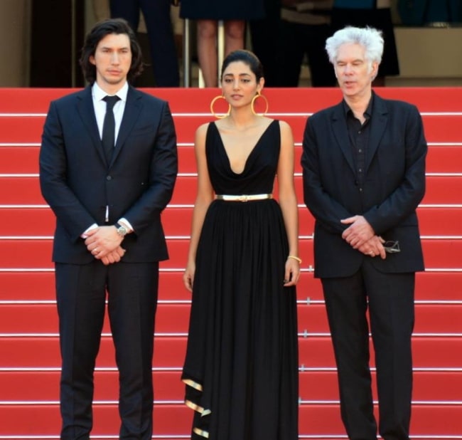 Golshifteh Farahani as seen in a picture along with Jim Jarmusch (Right) and Adam Driver (Left) at Cannes Film Festival in May 2016