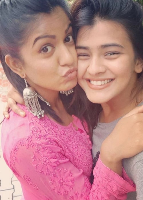 Hebah Patel as seen in a selfie taken in August 2019 with her close friend actress Ishita Dutta Sheth