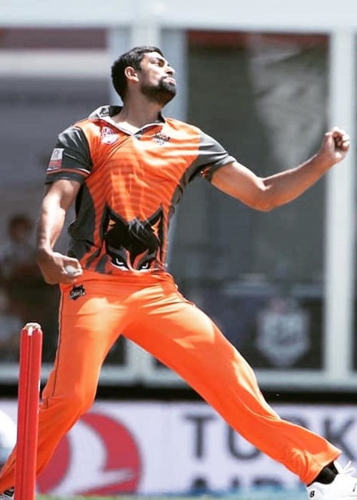 Ish Sodhi as seen in a picture captured while he bowled for the Brampton Wolves at the Global T20 Canada in 2019