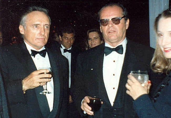 Jack Nicholson (Right) and Dennis Hopper as seen in March 1990