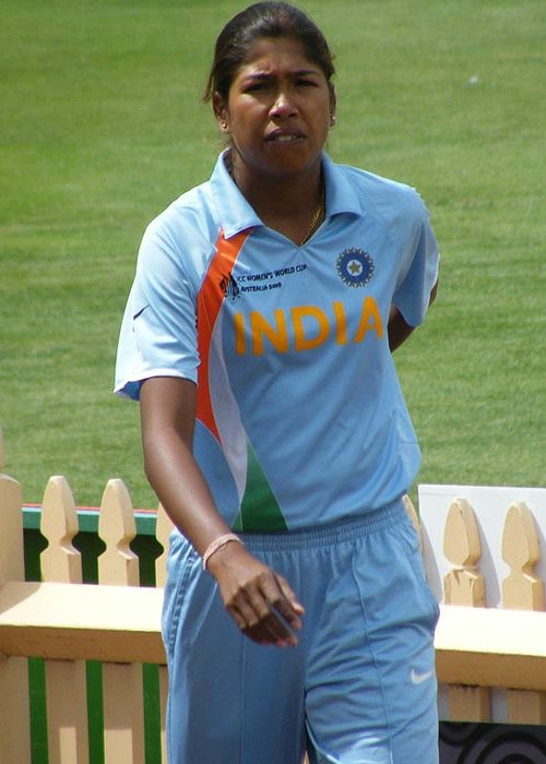 Jhulan Goswami at ICC Women's Cricket World Cup in March 2009