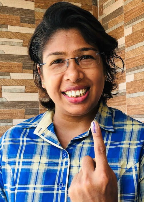 Jhulan Goswami in an Instagram post as seen in April 2019
