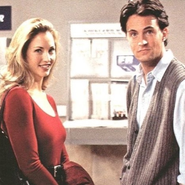 Jill Goodacre in a sill from the sitcom Friends in 1994