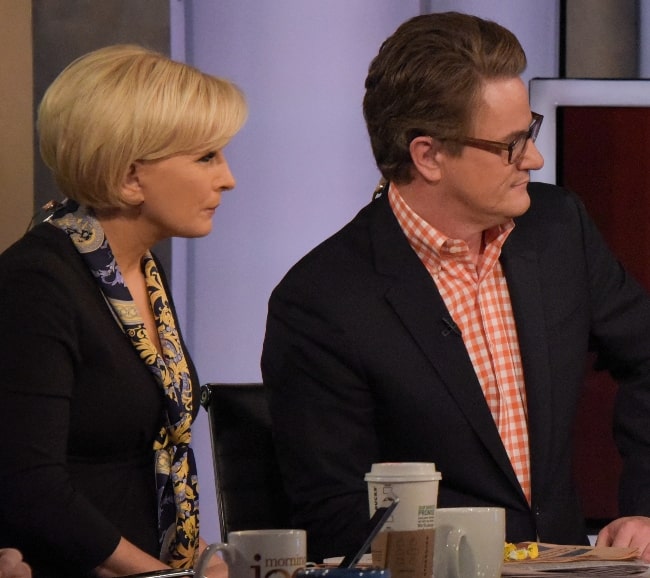 Joe Scarborough as seen along with Mika Brzezinski discussing the massive security efforts for the inauguration in Washington, D.C. on MSNBC's 'Morning Joe' in January 2017