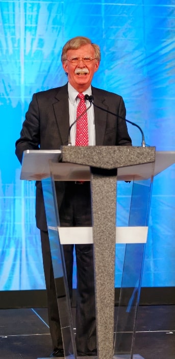 John Bolton as seen while speaking at the Southern Republican Leadership Conference, Oklahoma City, Oklahoma in May 2015
