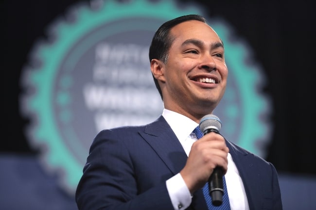 Julian Castro speaking with attendees at the 2019 National Forum on Wages and Working People hosted by the Center for the American Progress Action Fund and the SEIU at the Enclave in Las Vegas, Nevada