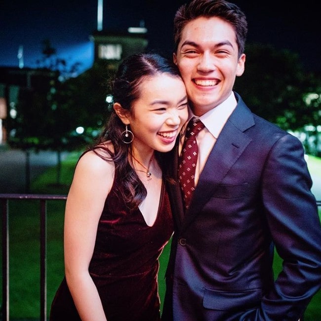 Karen Chen with her boyfriend as seen in October 2019
