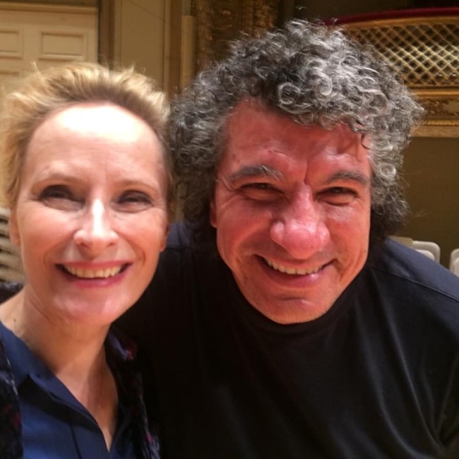 Laila Robins as seen in a picture with creative music director Giancarlo Guerrero in March 2018