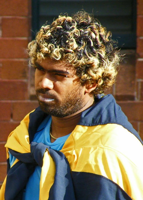 Lasith Malinga during a practice session in October 2010
