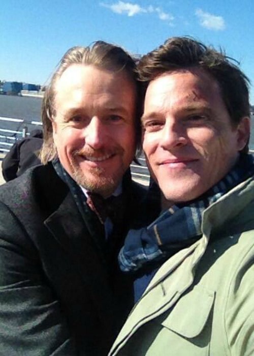 Linus Roache (Left) and Mike Doyle in a selfie in April 2014