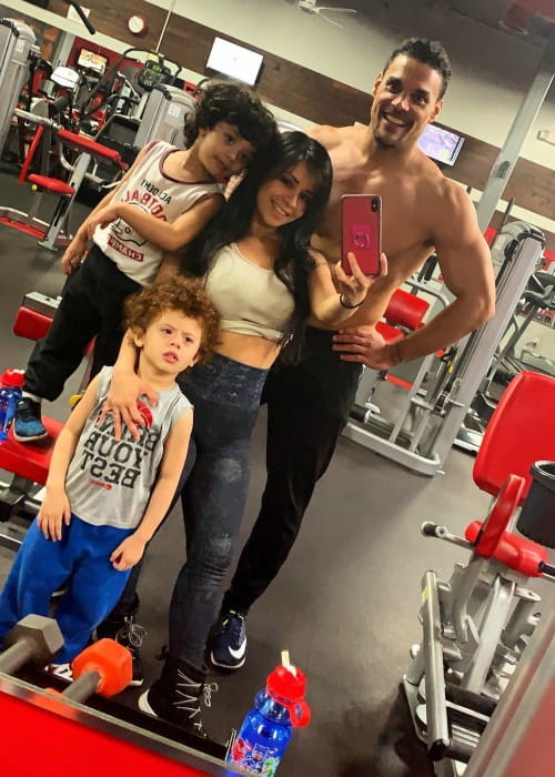 Marcus Patrick with his family as seen in April 2019