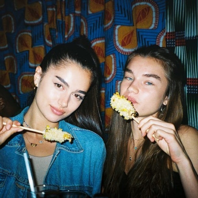 Meghan Roche as seen in a picture taken with New Zealand model Maia Cotton in September 2019