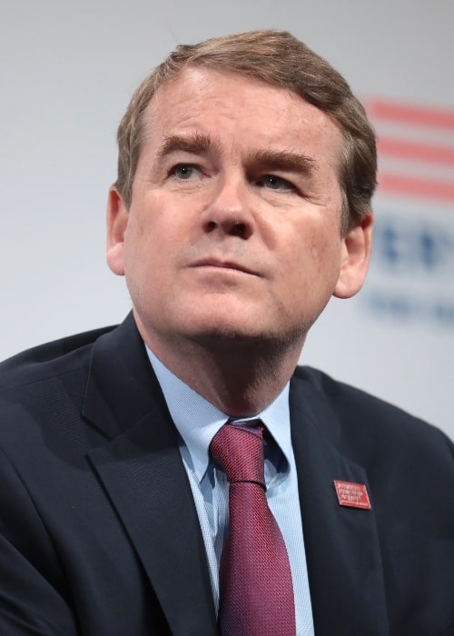 Michael Bennet as seen while speaking at an event in Des Moines, Iowa in August 2019