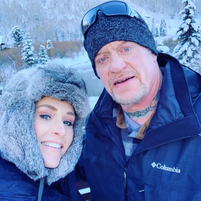 Michelle McCool with her husband as seen in January 2019