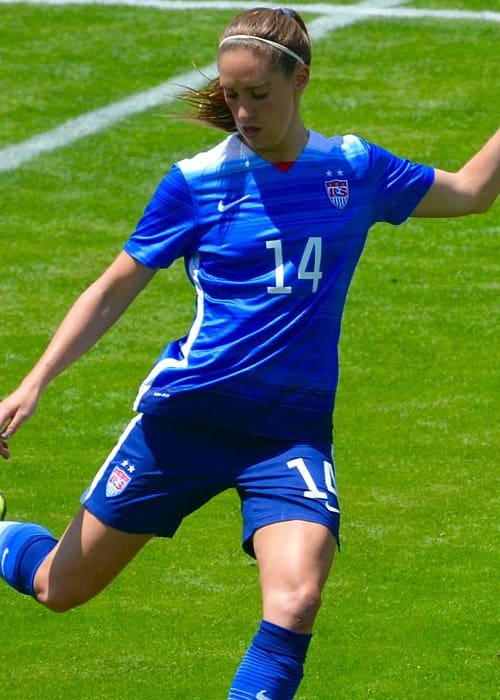 Morgan Brian playing for the US Women's National team in May 2015