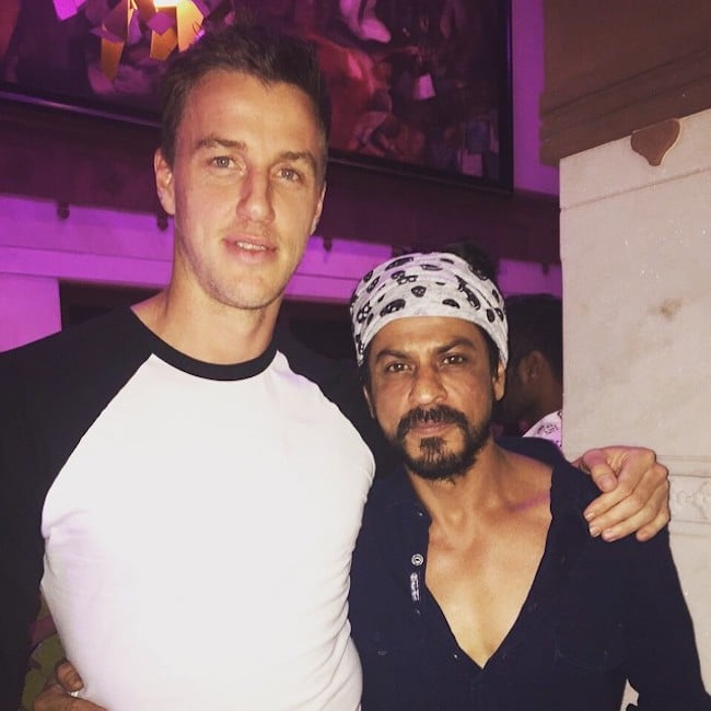 Morne Morkel with Indian superstar Shahrukh Khan in May 2015