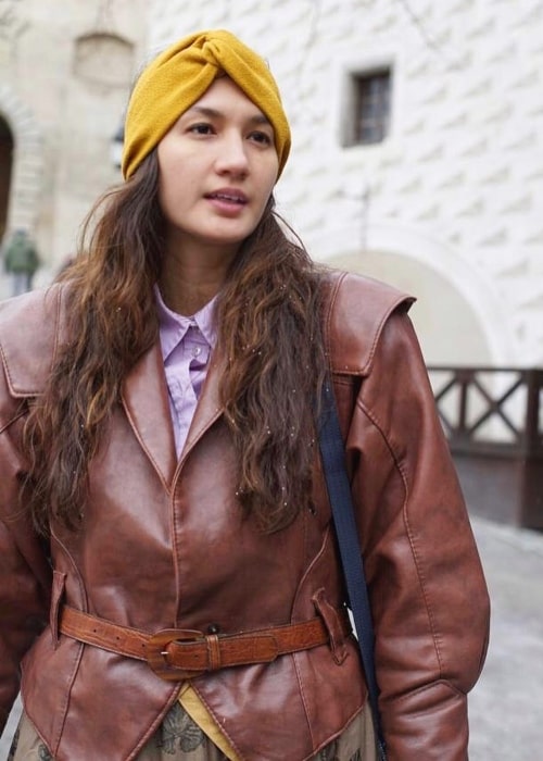 Nadine Chandrawinata as seen in a picture taken at the Český Šternberk Castle in Czech Republic in February 2019