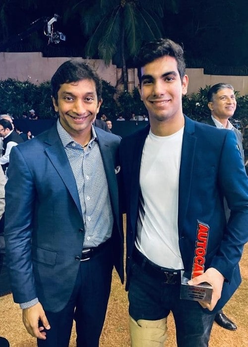 Narain Karthikeyan with fellow racer as seen in December 2019