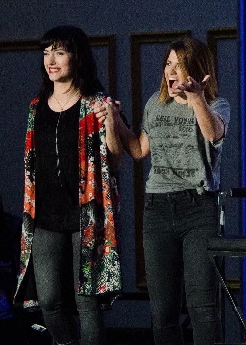 Natasha Negovanlis (Left) as seen alongside Elise Bauman during an event in April 2018