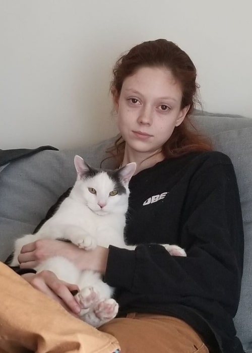 Nathan Westling as seen in picture taken with his cat in January 2018