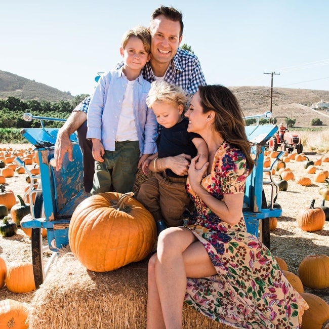 Nikki DeLoach as seen while posing for a picture along with her family in Freedom, Outagamie County, Wisconsin, United States in November 2019