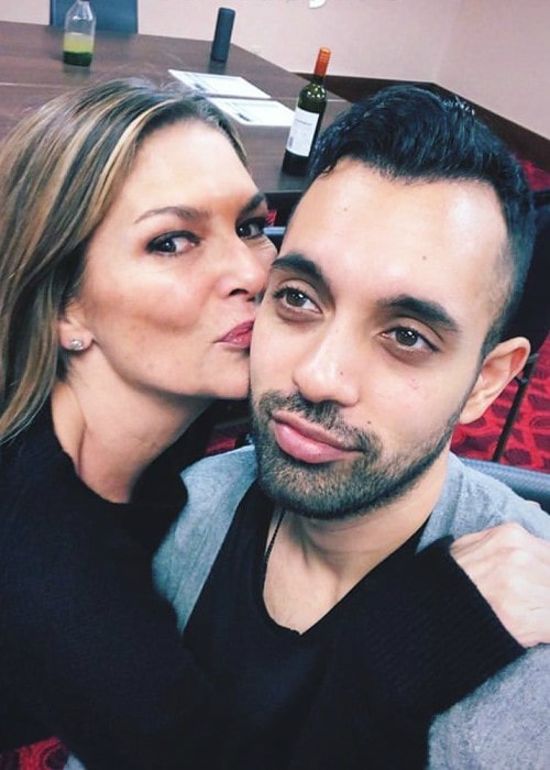 Paige Turco and Sachin Sahel in a selfie in January 2019