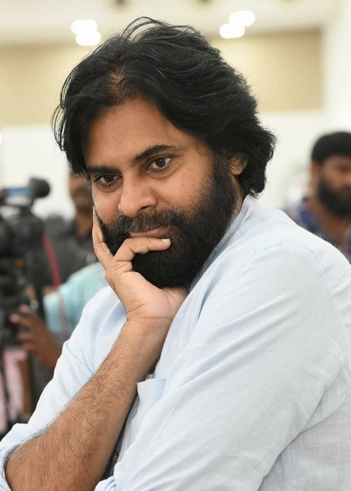 Pawan Kalyan as seen in a picture taken during an interaction with the Durgi Mandal residents of Dharamavaram in January 2020