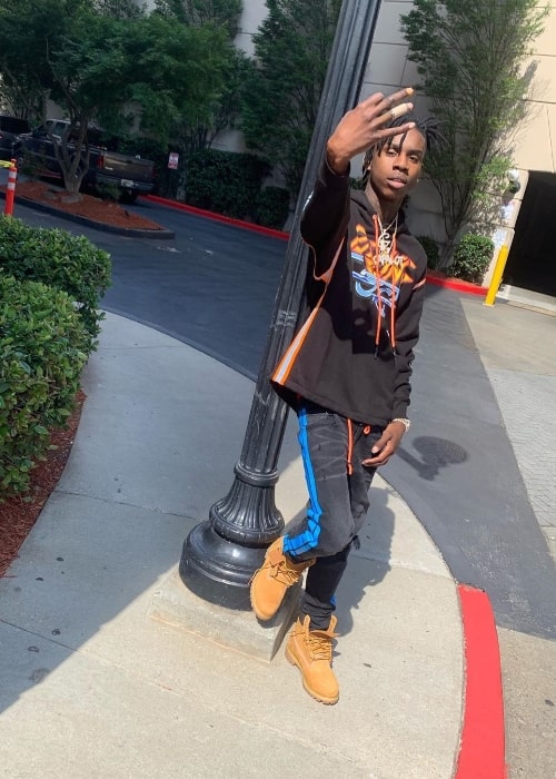 Polo G as seen while posing for the camera in Atlanta, Georgia, United States in May 2019
