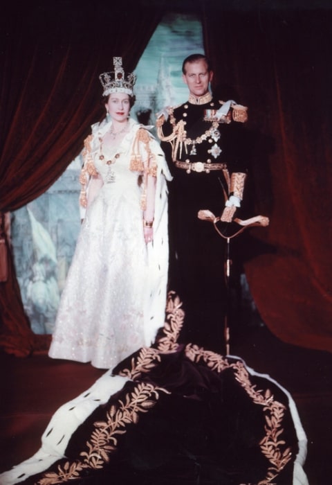 Prince Philip, Duke of Edinburgh as seen in the coronation portrait in June 1953 in London, England, United Kingdom