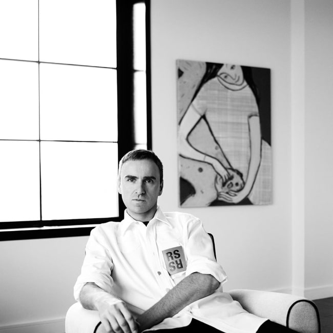 Raf Simons as seen while posing for the camera in May 2019