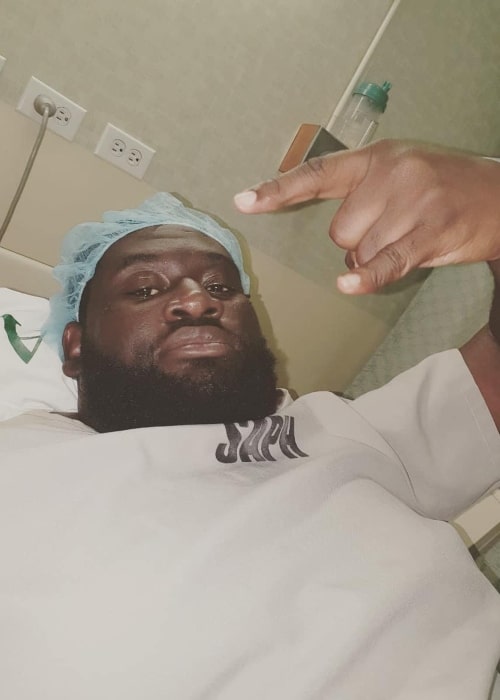 Rahkeem Cornwall as seen in a picture taken while he was admitted into hospital for a medical emergency in Trinidad And Tobago in December 2019