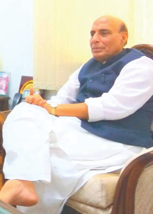 Rajnath Singh as seen in October 2017