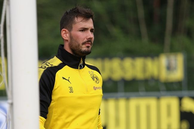 Roman Bürki at the Borussia Dortmund training camp in Bad Ragaz in 2017