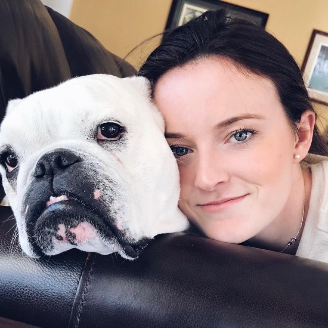 Rose Lavelle with her dog Wilma as seen in March 2018