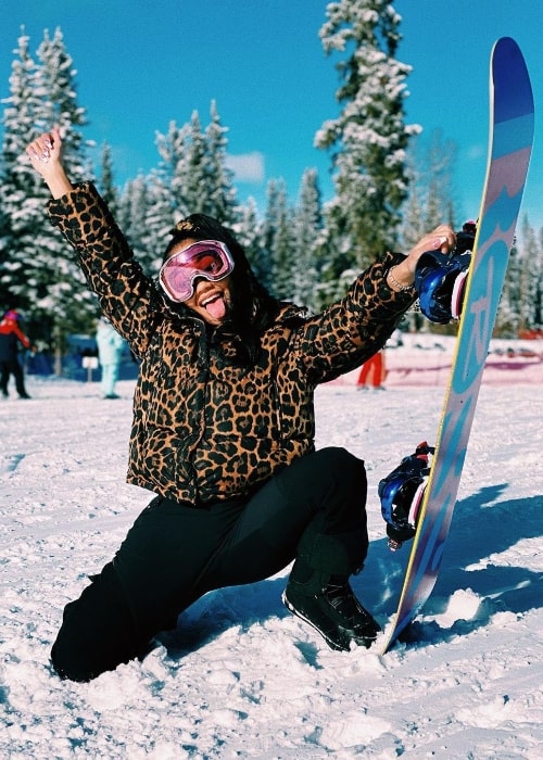 Saweetie as seen while enjoying her time in Aspen, Colorado, United States in January 2020