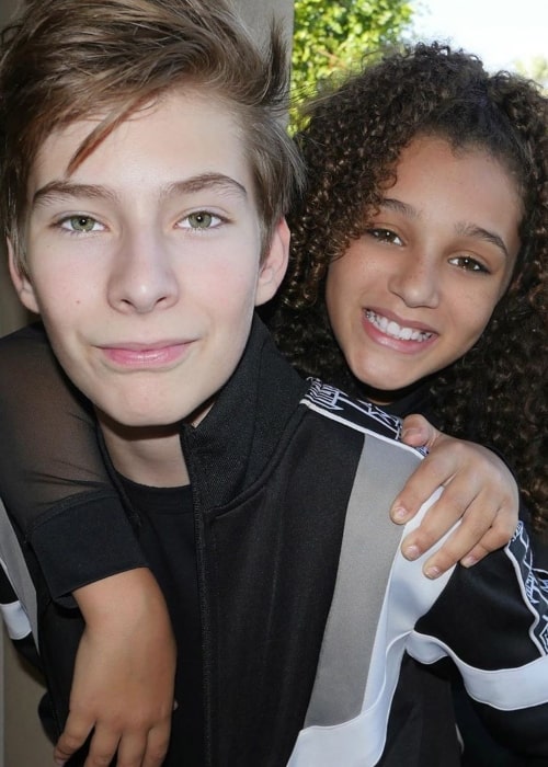 Sawyer Sharbino as seen in a picture taken with dancer Corinne Joy in October 2019