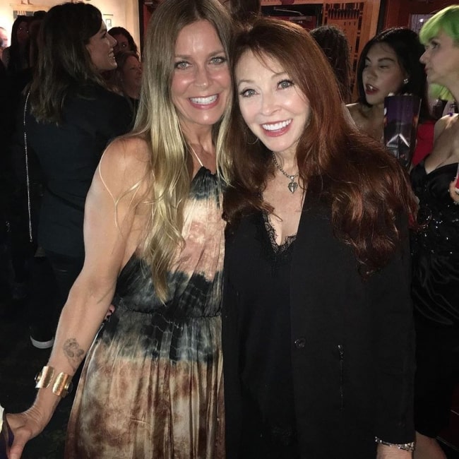 Sheri Moon Zombie (Left) as seen while posing for a picture alongside Cassandra Peterson in September 2019