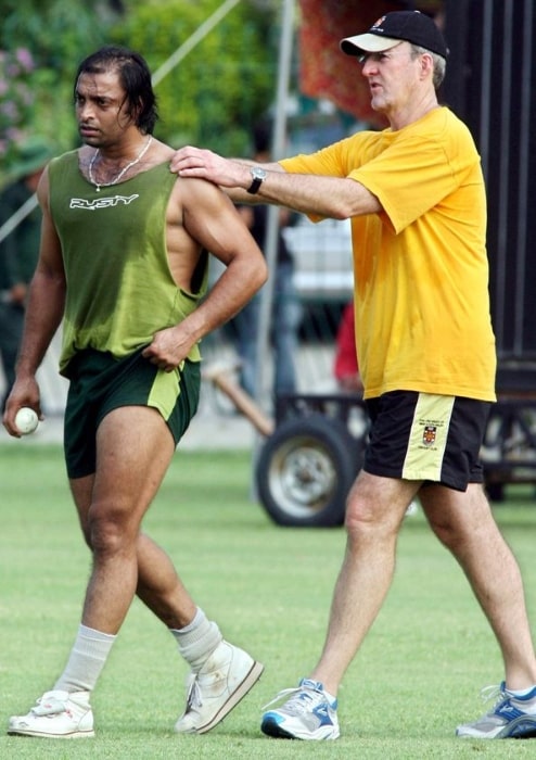 Shoaib Akhtar (Left) as seen in November 2008