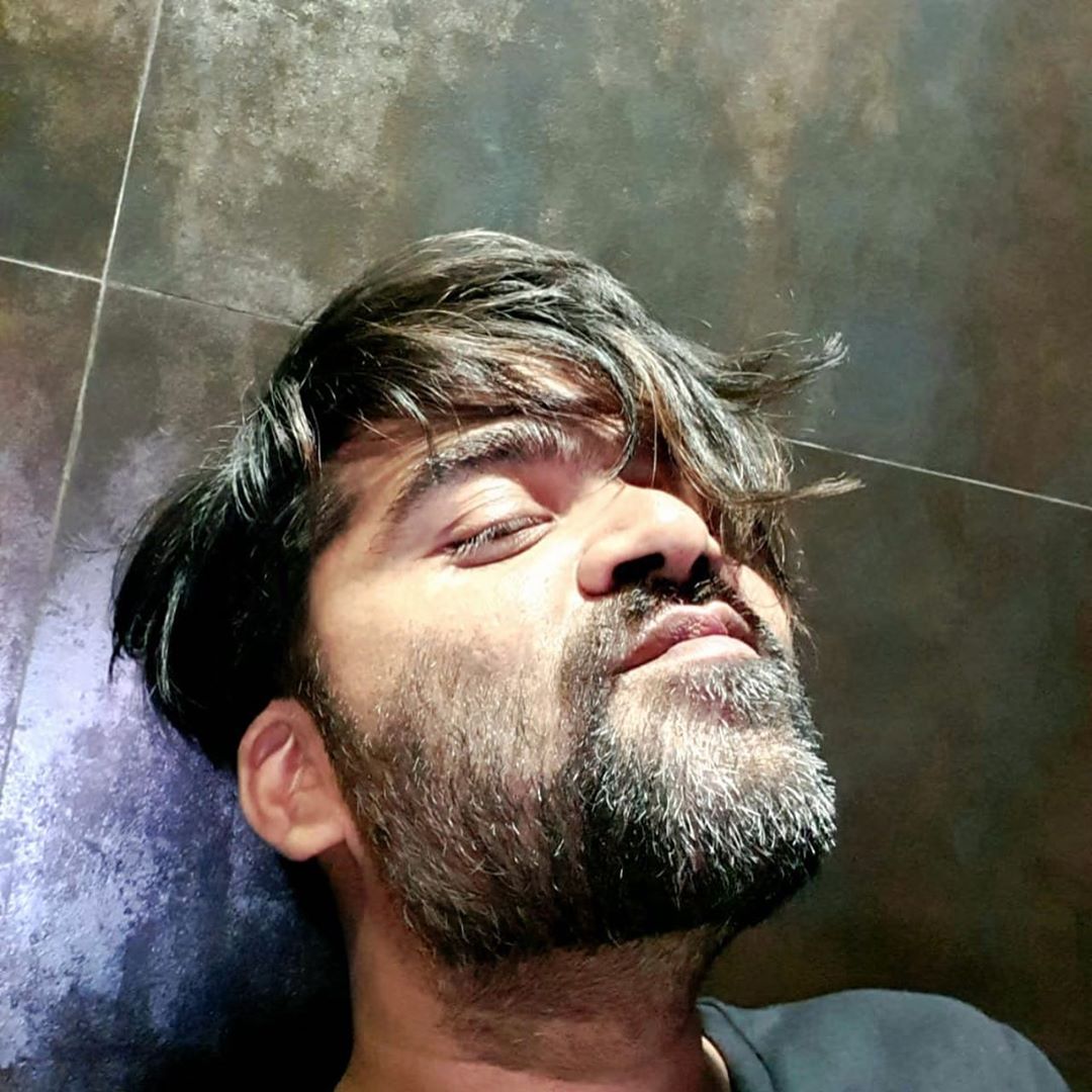 Silambarasan in an instagram selfie as seen in 2019