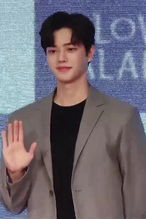 Song Kang as seen in a picture taken at 'Love Alarm' press conference on August 20, 2019