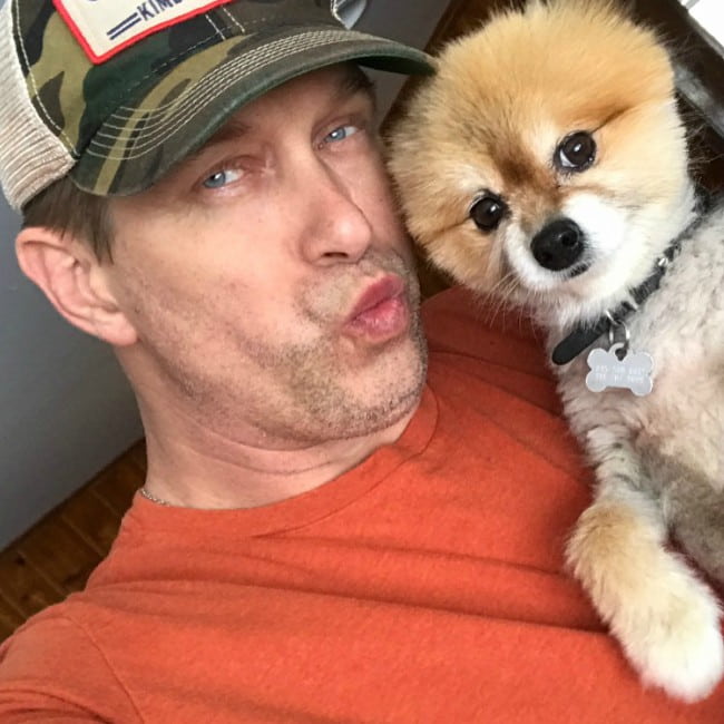 Stephen Baldwin in a selfie with his dog as seen in March 2017