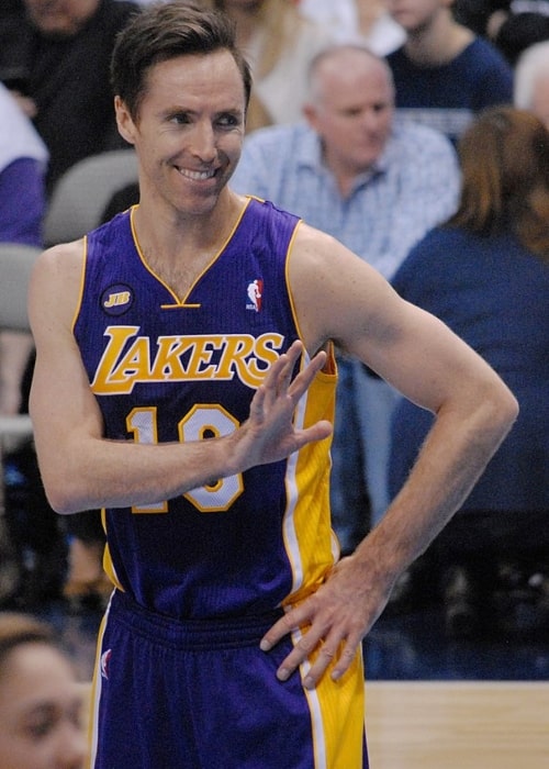 Steve Nash as seen in a picture taken on February 24, 2013 during a match while he played for the Los Angeles Lakers