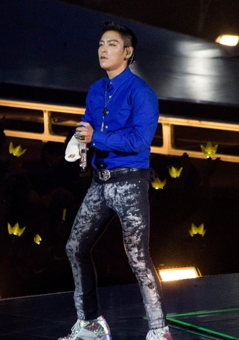 T.O.P as seen while performing on Alive World tour in September 2012